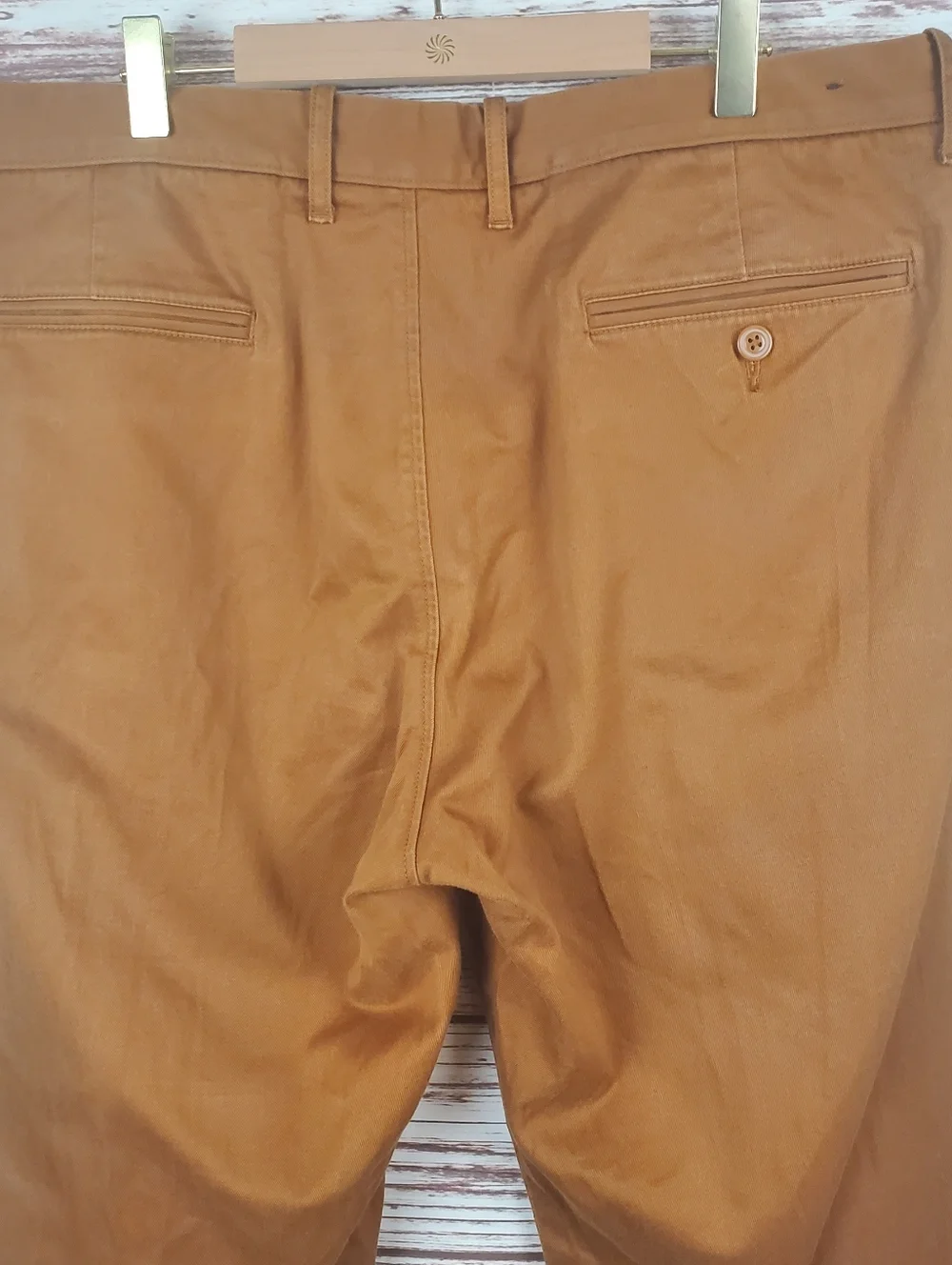 J.Crew Stretch Mens 34x34 770 Straight Leg Brown Khaki Chino Pants